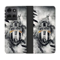 Housse cuir portefeuille Pour Motorola G75 5G Foot Juventus Turin