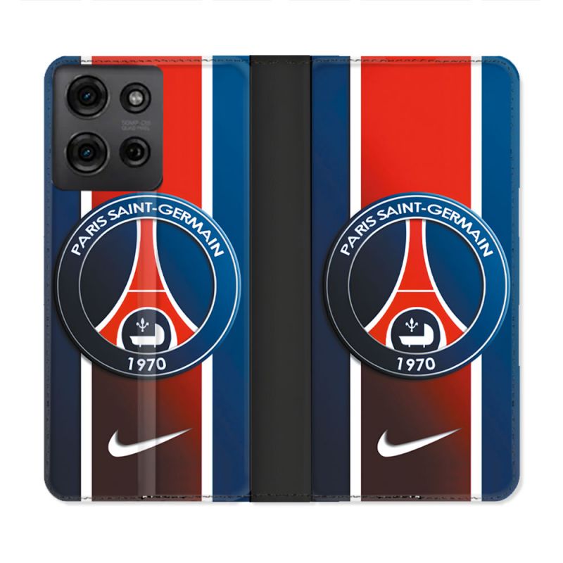 Housse cuir portefeuille Pour Motorola G75 5G Foot PSG 1970