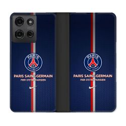 Housse cuir portefeuille Pour Motorola G75 5G Foot PSG Fier