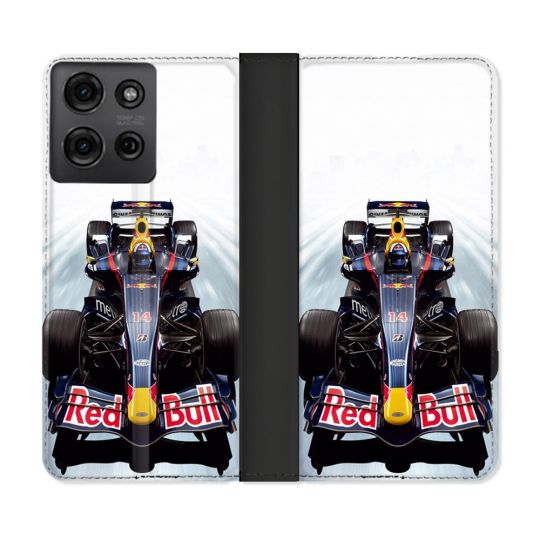 Housse cuir portefeuille Pour Motorola G75 5G Formule 1 F1 Red Bull