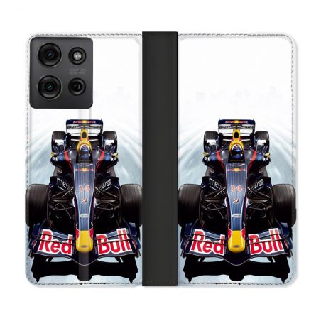 Housse cuir portefeuille Pour Motorola G75 5G Formule 1 F1 Red Bull