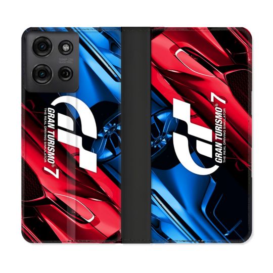 Housse cuir portefeuille Pour Motorola G75 5G Gran Turismo