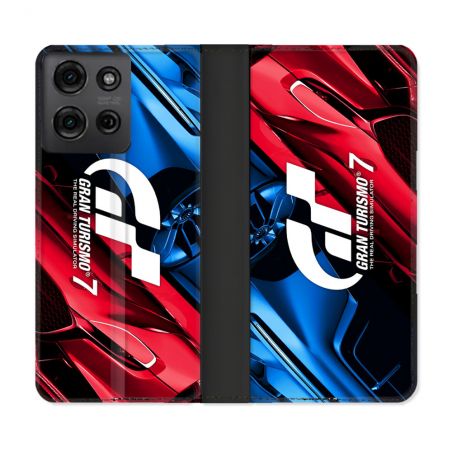Housse cuir portefeuille Pour Motorola G75 5G Gran Turismo