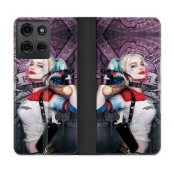 Housse cuir portefeuille Pour Motorola G75 5G Harley Quinn Batte