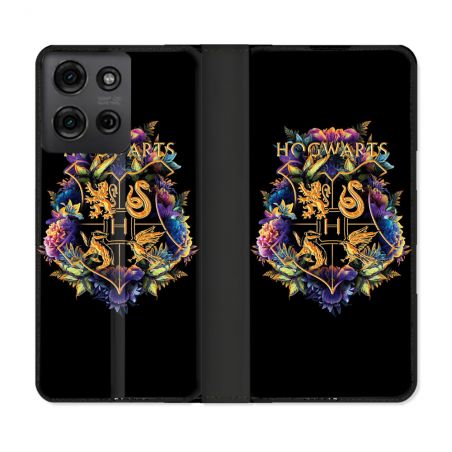 Housse cuir portefeuille Pour Motorola G75 5G Harry Potter Hogwarts