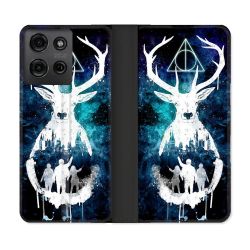 Housse cuir portefeuille Pour Motorola G75 5G Harry Potter Patronome