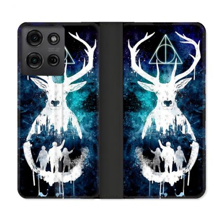 Housse cuir portefeuille Pour Motorola G75 5G Harry Potter Patronome
