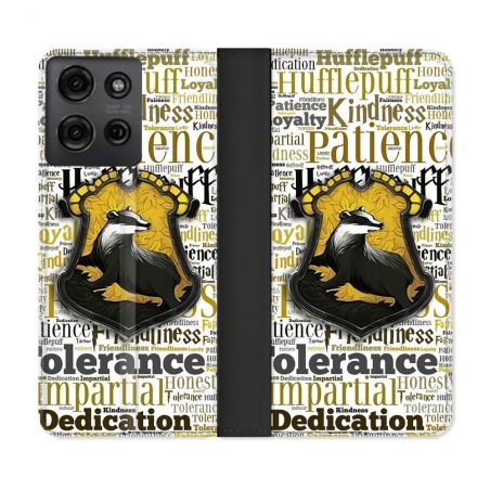 Housse cuir portefeuille Pour Motorola G75 5G Harry Potter Poursouffle