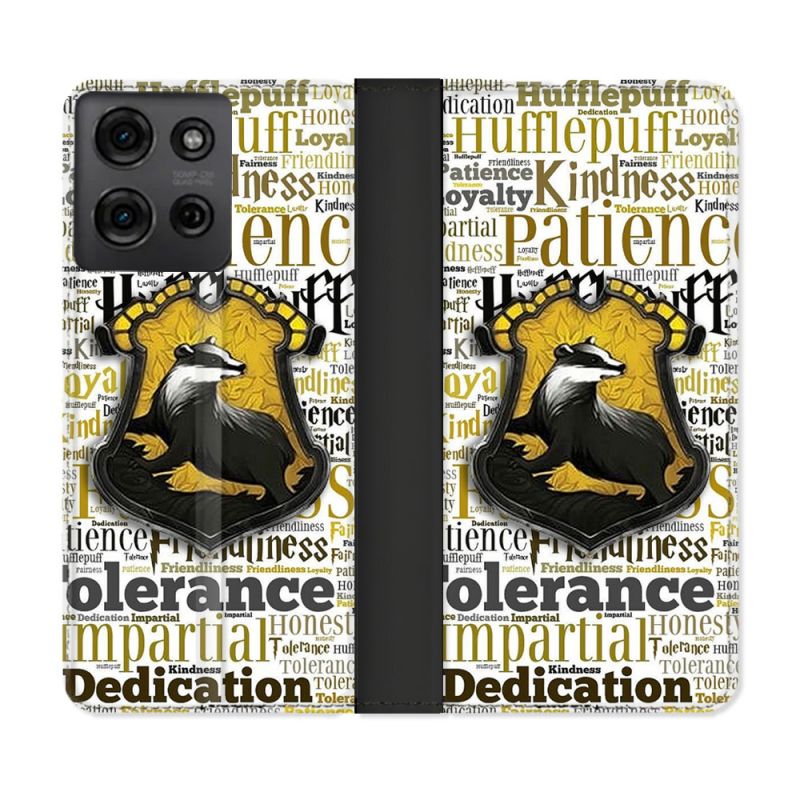 Housse cuir portefeuille Pour Motorola G75 5G Harry Potter Poursouffle