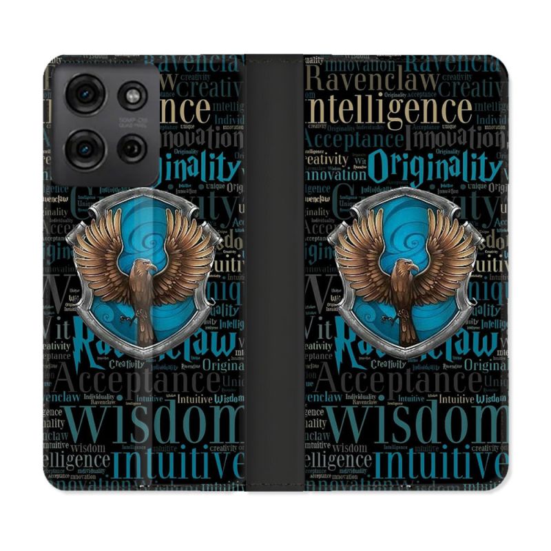Housse cuir portefeuille Pour Motorola G75 5G Harry Potter Serdaigle