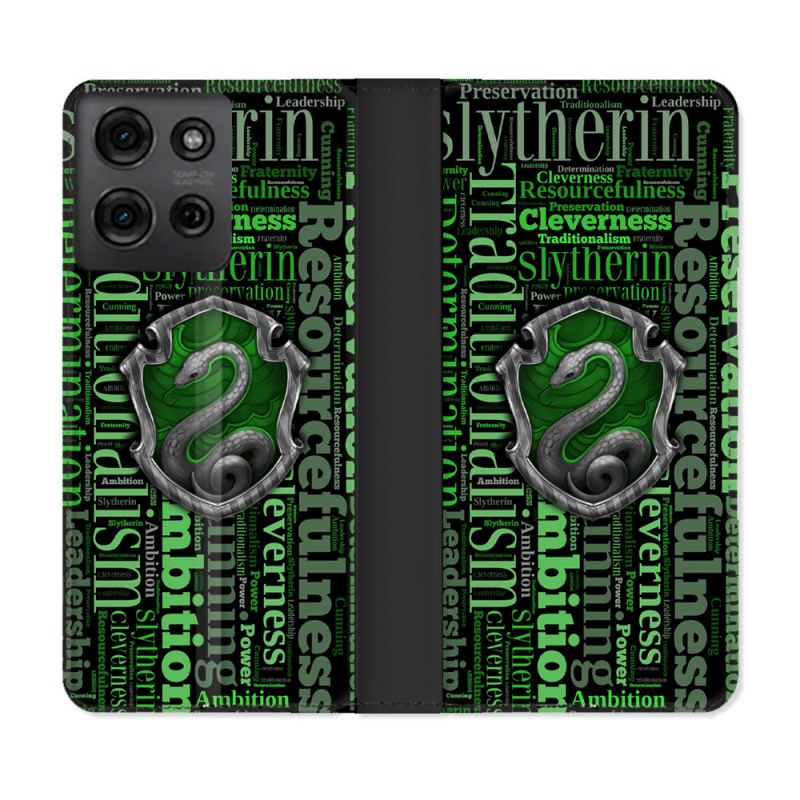 Housse cuir portefeuille Pour Motorola G75 5G Harry Potter Serpentar