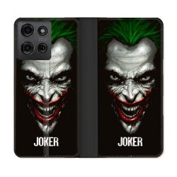 Housse cuir portefeuille Pour Motorola G75 5G Joker Noir
