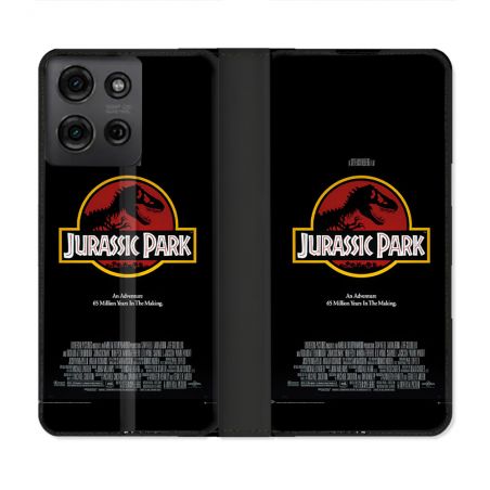 Housse cuir portefeuille Pour Motorola G75 5G Jurassic Park Affiche