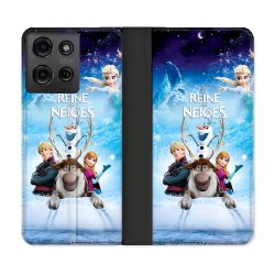 Housse cuir portefeuille Pour Motorola G75 5G La Reine Des Neiges