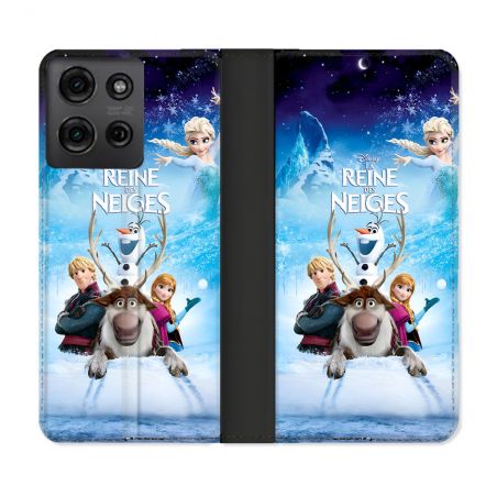 Housse cuir portefeuille Pour Motorola G75 5G La Reine Des Neiges