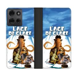 Housse cuir portefeuille Pour Motorola G75 5G L'âge de Glace Affiche