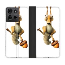Housse cuir portefeuille Pour Motorola G75 5G L'âge de Glace Scratch Suspendu