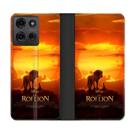 Housse cuir portefeuille Pour Motorola G75 5G Le Roi Lion Affiche
