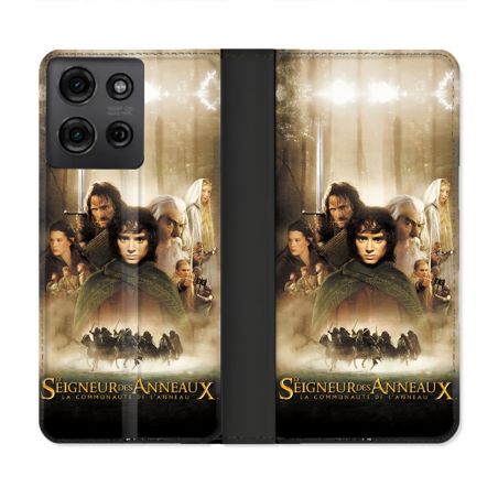 Housse cuir portefeuille Pour Motorola G75 5G Le seigneur Des Anneaux Affiche