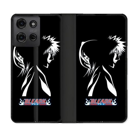 Housse cuir portefeuille Pour Motorola G75 5G Manga Bleach Duo