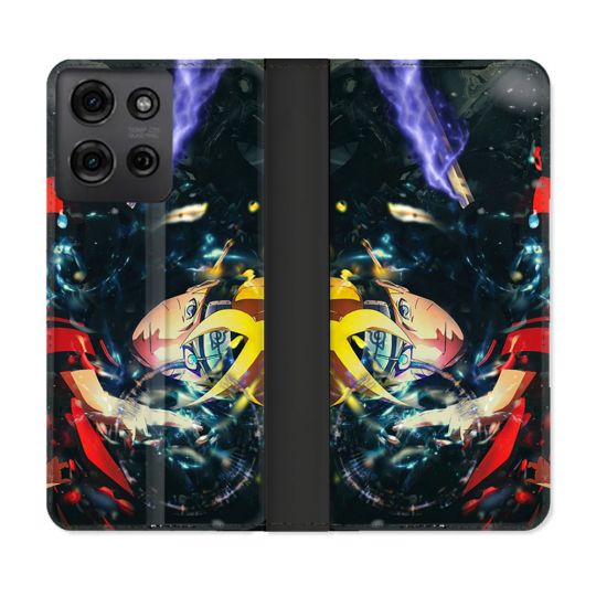 Housse cuir portefeuille Pour Motorola G75 5G Manga Boruto Eclair