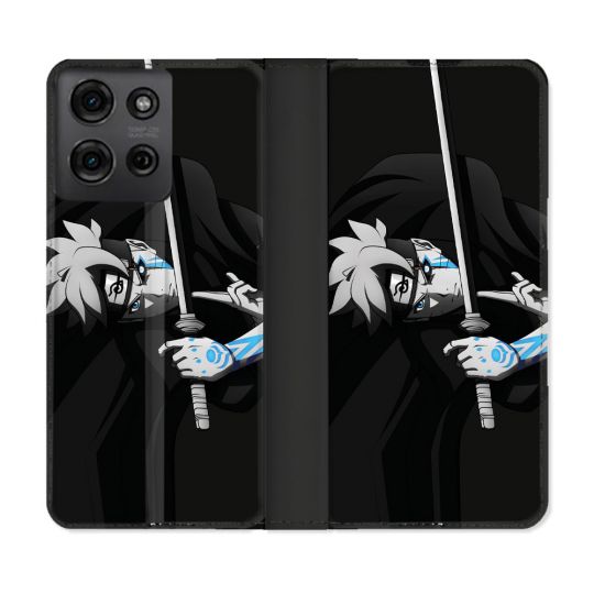 Housse cuir portefeuille Pour Motorola G75 5G Manga Boruto Epée