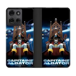 Housse cuir portefeuille Pour Motorola G75 5G Manga Capitaine Albator