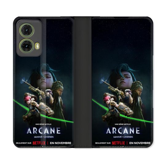 Housse cuir portefeuille Pour Motorola G85 5G Arcane Affiche