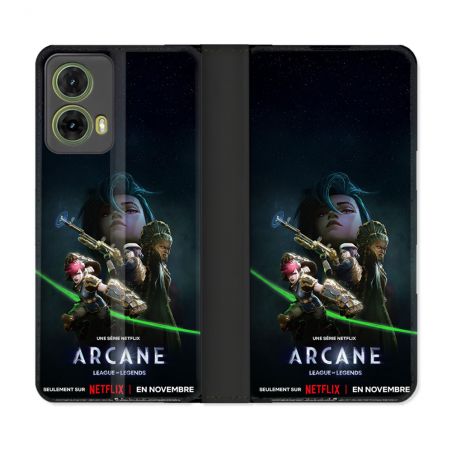 Housse cuir portefeuille Pour Motorola G85 5G Arcane Affiche