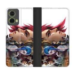 Housse cuir portefeuille Pour Motorola G85 5G Arcane Jinx Sœur