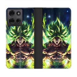 Housse cuir portefeuille Pour Motorola G75 5G Manga Dragon Ball Broly