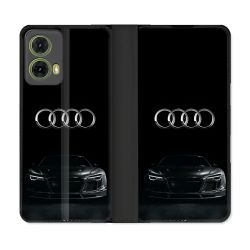 Housse cuir portefeuille Pour Motorola G85 5G Audi