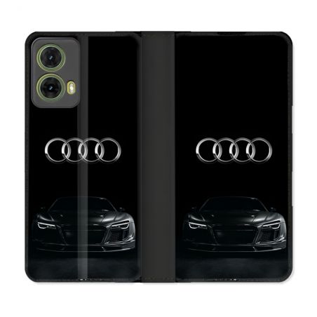 Housse cuir portefeuille Pour Motorola G85 5G Audi