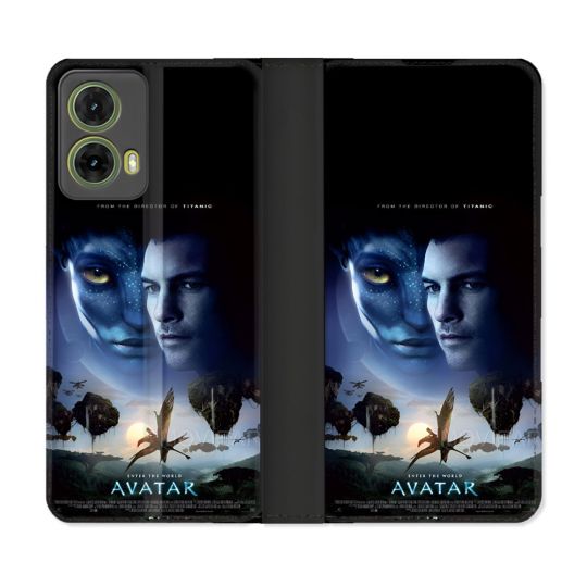 Housse cuir portefeuille Pour Motorola G85 5G Avatar