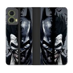 Housse cuir portefeuille Pour Motorola G85 5G Batman Joker