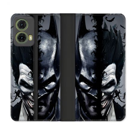 Housse cuir portefeuille Pour Motorola G85 5G Batman Joker