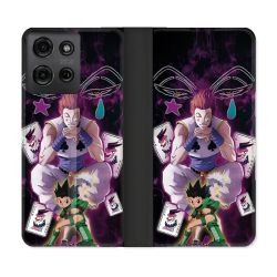 Housse cuir portefeuille Pour Motorola G75 5G Manga Hunter X Hunter Hisoka