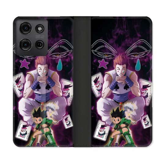 Housse cuir portefeuille Pour Motorola G75 5G Manga Hunter X Hunter Hisoka