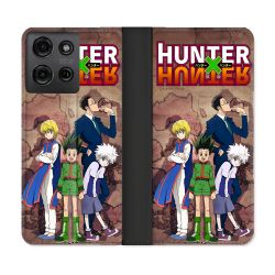 Housse cuir portefeuille Pour Motorola G75 5G Manga Hunter X Hunter Vintage