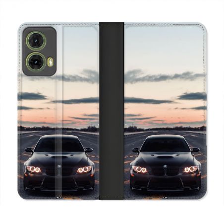 Housse cuir portefeuille Pour Motorola G85 5G BMW Serie
