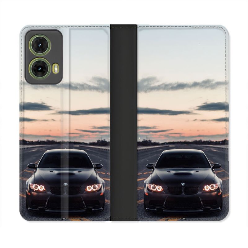 Housse cuir portefeuille Pour Motorola G85 5G BMW Serie