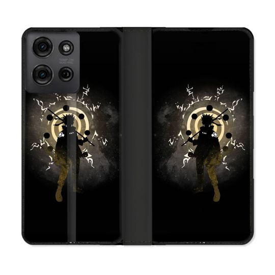 Housse cuir portefeuille Pour Motorola G75 5G Manga Naruto Sage