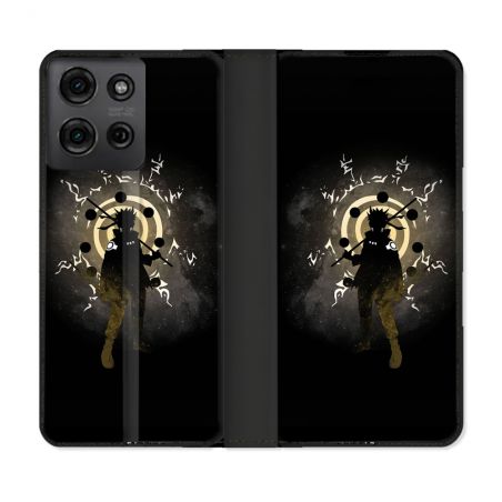 Housse cuir portefeuille Pour Motorola G75 5G Manga Naruto Sage