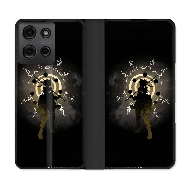 Housse cuir portefeuille Pour Motorola G75 5G Manga Naruto Sage