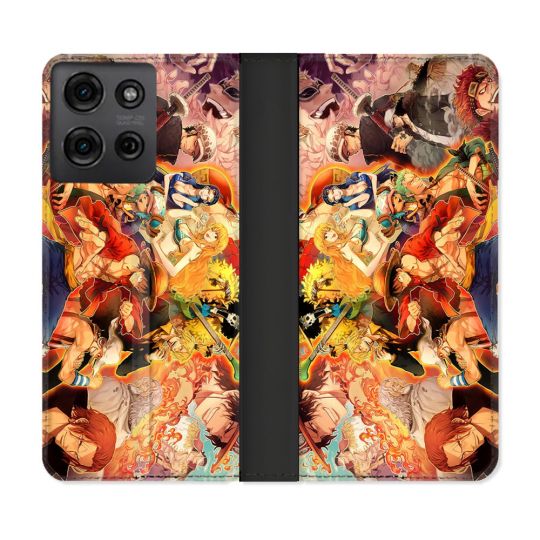 Housse cuir portefeuille Pour Motorola G75 5G Manga One Piece Nakama