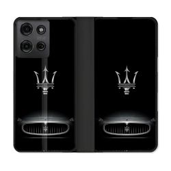 Housse cuir portefeuille Pour Motorola G75 5G Maserati