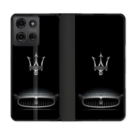 Housse cuir portefeuille Pour Motorola G75 5G Maserati