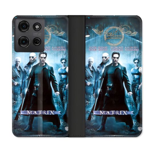 Housse cuir portefeuille Pour Motorola G75 5G Matrix Affiche