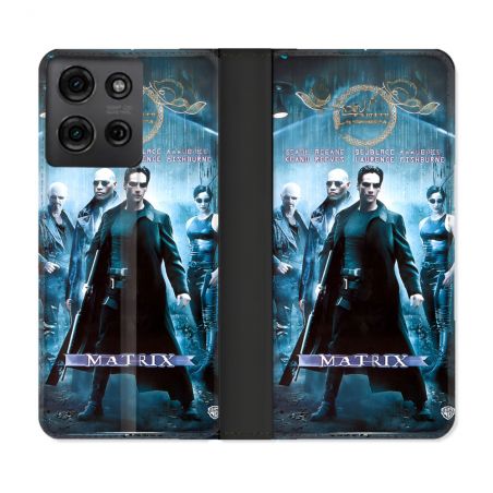 Housse cuir portefeuille Pour Motorola G75 5G Matrix Affiche