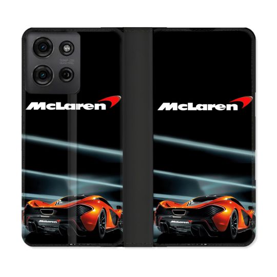 Housse cuir portefeuille Pour Motorola G75 5G Mc Laren